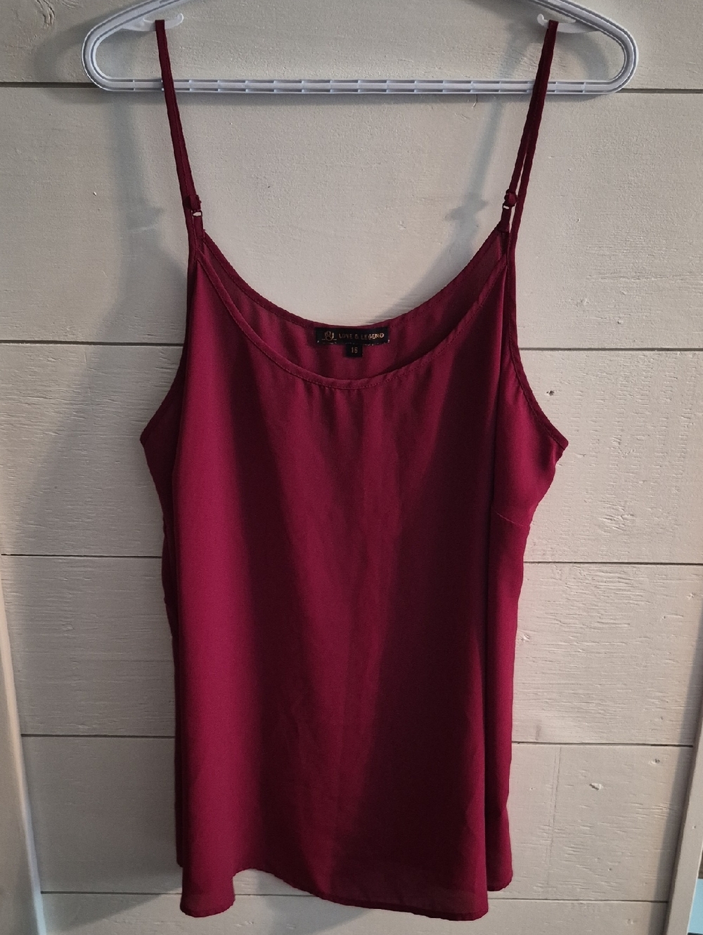 Love & Legend Spaghetti Strap Cami in Wine.